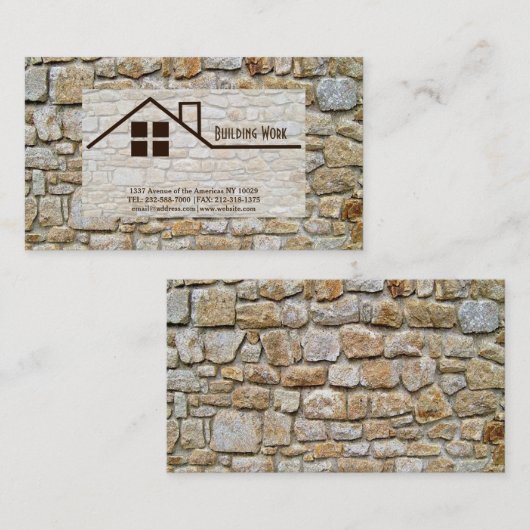 Stonewerk Masonry & Bricklay Visitekaartje (Voorkant / Achterkant)