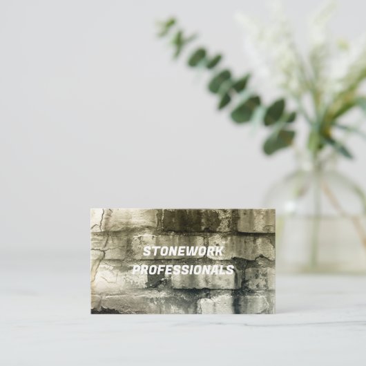STONEWORK PROFESSIONALS VISITEKAARTJE (Staand voorkant)