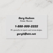 STONEWORK PROFESSIONALS VISITEKAARTJE (Achterkant)