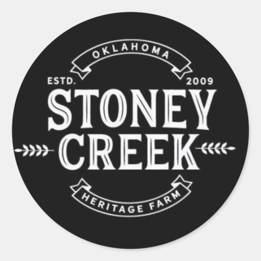 Stoney Creek Heritage Boerderij Stickers (zwart) (Voorkant)