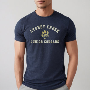 Stoney Creek Junior Cougars Navy Heren Tri-Blend Shirt