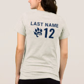 Stoney Creek Junior Cougars Navy Oatmeal Tri-Blend Shirt (Achterkant)