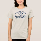 Stoney Creek Junior Cougars Navy Oatmeal Tri-Blend Shirt (Voorkant)