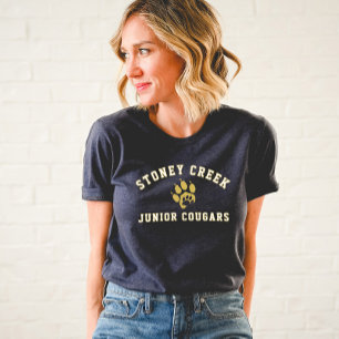 Stoney Creek Junior Cougars Paw Navy Tri-Blend Shirt