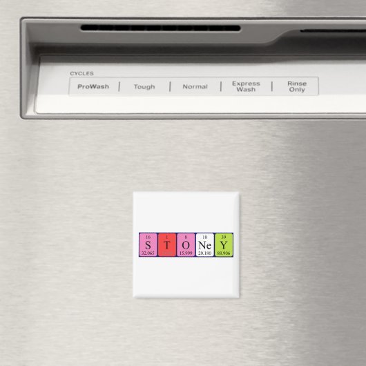 Stoney periodieke table name magnet (Insitu (Vaatwasser))