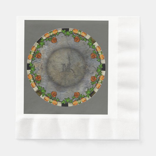 Stoneybrook Gardens - Monogrammed Servet (Voorkant)