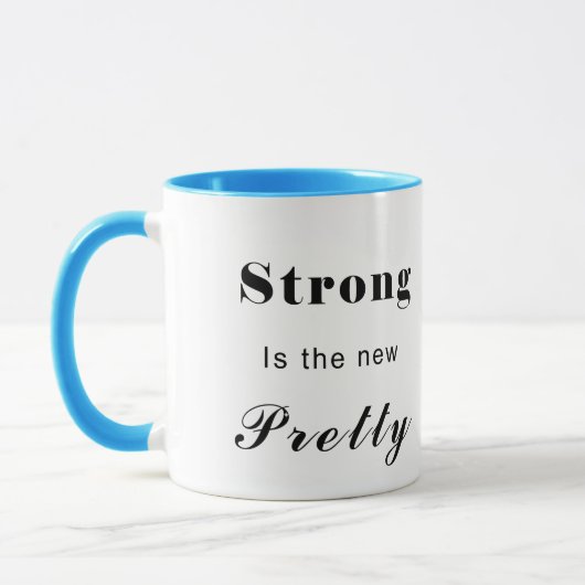 Stong is de nieuwe tekst - alleen tekst mok (Links)