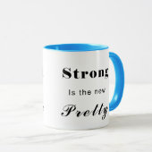 Stong is de nieuwe tekst - alleen tekst mok (Voorkant rechts)