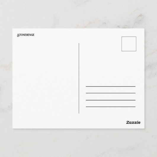 Stongehenge Salisbury Briefkaart (Achterkant)