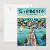 Stonington Borough Connecticut Briefkaart (Voorkant / Achterkant)