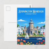 Stonington Borough Connecticut Briefkaart (Voorkant / Achterkant)