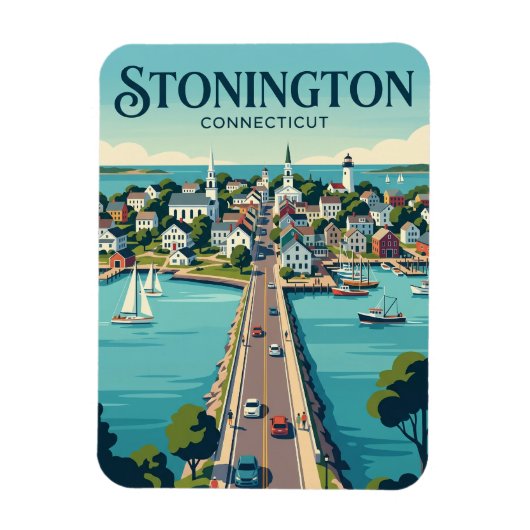 Stonington Borough Connecticut Magneet (Verticaal)