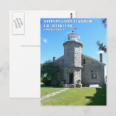 Stonington Harbor Lighthouse, Briefkaart Connectic (Voorkant / Achterkant)