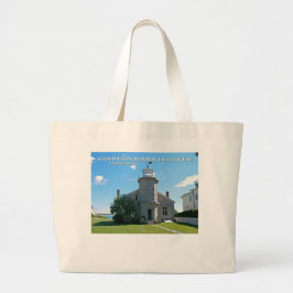 Stonington Harbor Lighthouse, Connecticut Canvas t Grote Tote Bag