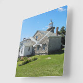 Stonington Harbor Lighthouse, Connecticut Clock Vierkante Klok (Hoek)