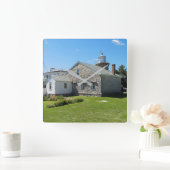 Stonington Harbor Lighthouse, Connecticut Clock Vierkante Klok (Huis)