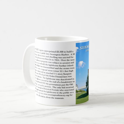 Stonington Harbor Lighthouse, Connecticut Mok (Voorkant links)