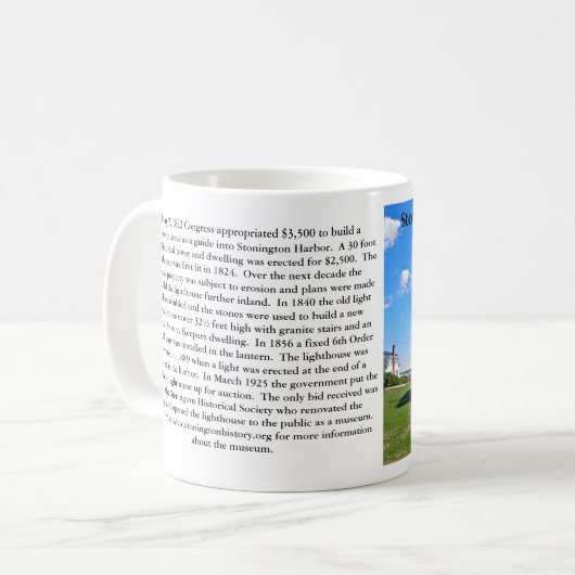 Stonington Harbor Lighthouse, Connecticut Mok (Voorkant links)