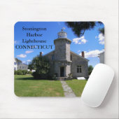 Stonington Harbor Lighthouse, Connecticut Mousepad Muismat (Met muis)