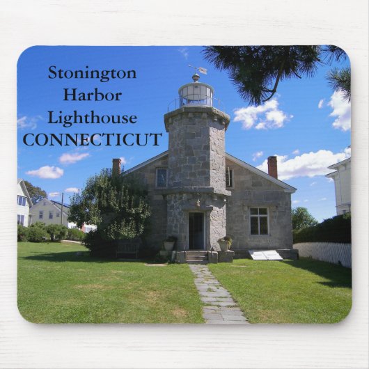 Stonington Harbor Lighthouse, Connecticut Mousepad Muismat (Voorkant)