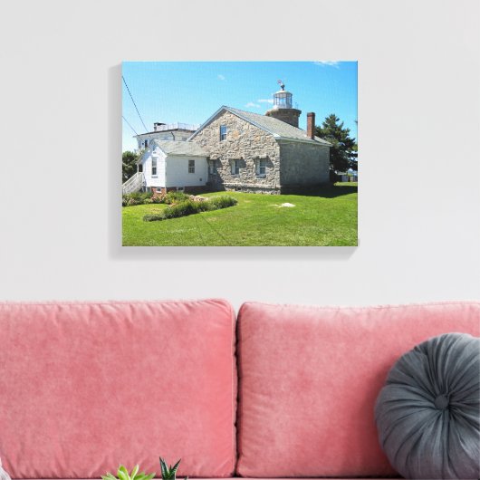 Stonington Harbor Lighthouse, CT Canvas Print (Insitu (Woonkamer))