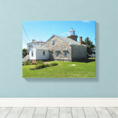 Stonington Harbor Lighthouse, CT Canvas Print (Insitu (Houten vloer))