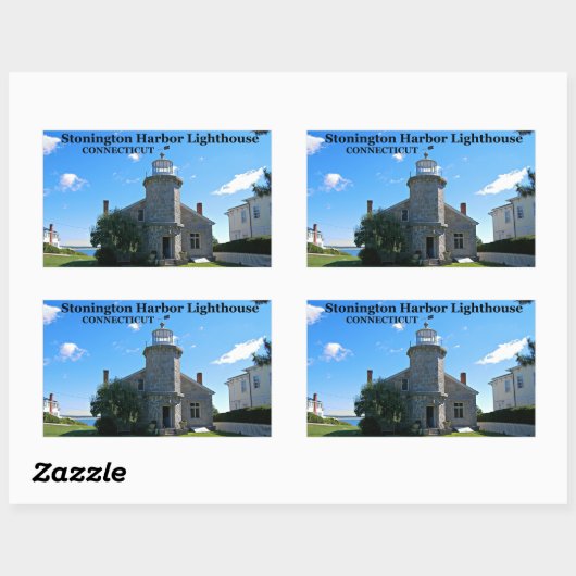 Stonington Harbour Lighthouse, Connecticut Sticker (Vel)