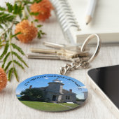 Stonington Harbour Lighthouse, CT Button Sleutelha Sleutelhanger (Zijkant)