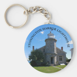 Stonington Harbour Lighthouse, CT Button Sleutelha Sleutelhanger
