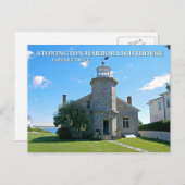Stonington Harbour-vuurtoren, Briefkaart uit Conne (Voorkant / Achterkant)
