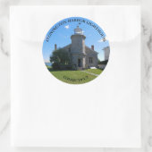 Stonington Harbour Vuurtoren, CT Ronde Stickers (Tas)
