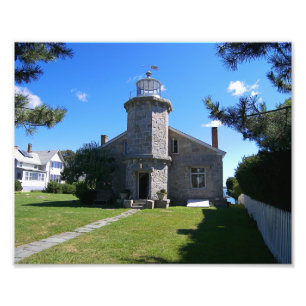 Stonington Harbour-vuurtoren, foto van Connecticut Afdruk