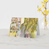 Stonington Maine Harbour Uitzicht Folded Wenskaart Kaart (Gele Bloem)