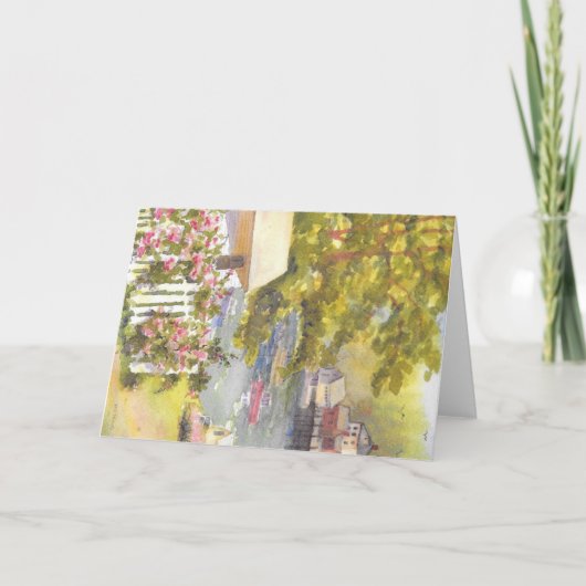 Stonington Maine Harbour Uitzicht Folded Wenskaart Kaart (Voorkant)