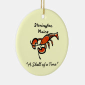 Stonington Maine Lobster Ceramic Ornament (Rechts)