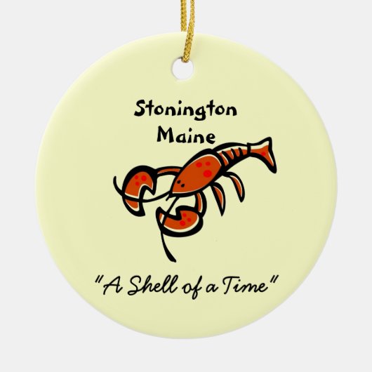 Stonington Maine Lobster Ceramic Ornament (Voorkant)