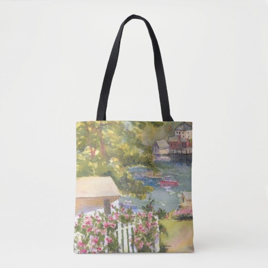 Stonington Maine Uitzicht Canvas tas (Voorkant)