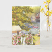 Stonington Uitzicht Wenskaart Kaart (Gele Bloem)