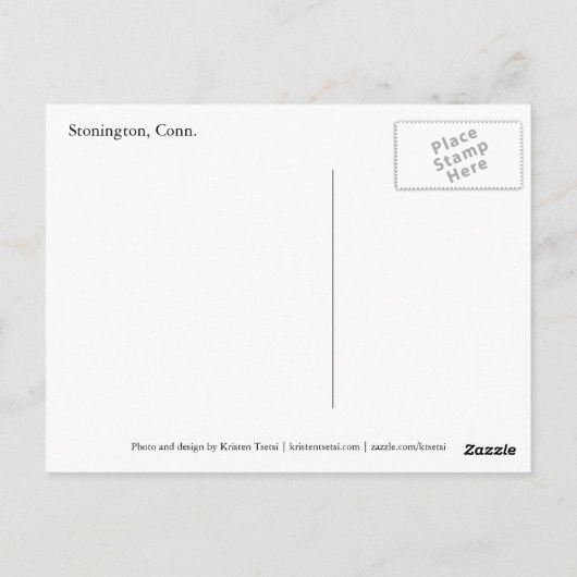 stonington vanaf de dok briefkaart (Achterkant)