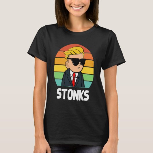 Stonks Pocket Design Tendies Bets Stocks Only Go U T-shirt (Voorkant)