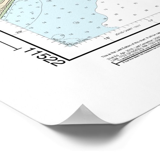 Stono en North Edisto rivieren nautische kaart 115 Poster (Hoek)