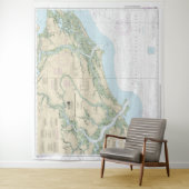 Stono en North Edisto rivieren nautische kaart 115 Wandkleed (In situ)