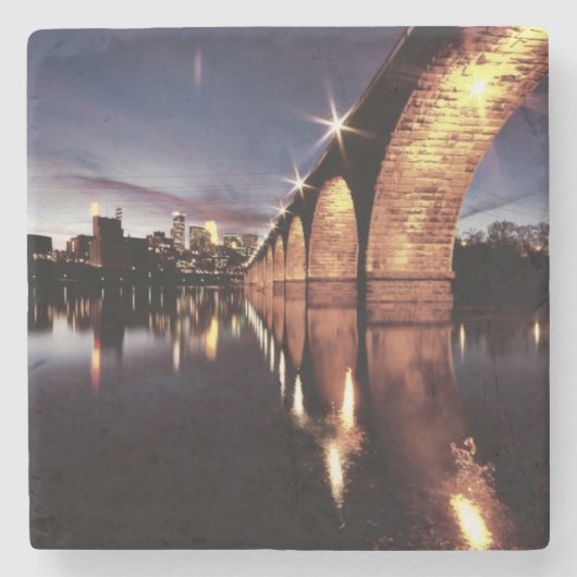 StonResearch Skyline Stenen Onderzetter (Voorkant)