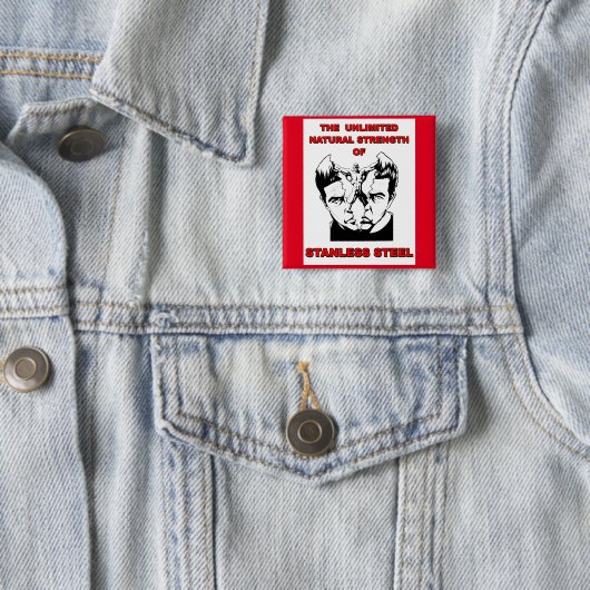 Stonstaal Vierkante Button 5,1 Cm (In situ)