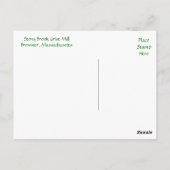 Stony Brook Grist Mill - Cape Cod Mass Post Card Briefkaart (Achterkant)