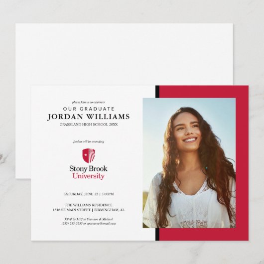 Stony Brook University | Woordmerk Aankondiging (Voorkant / Achterkant)