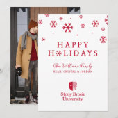 Stony Brook University | Woordmerk Feestdagenkaart (Voorkant / Achterkant)