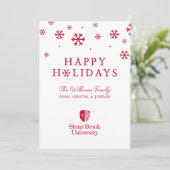Stony Brook University | Woordmerk Feestdagenkaart (Staand voorkant)