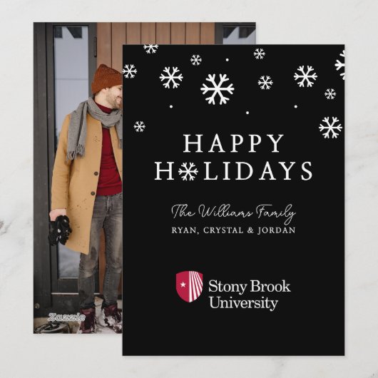Stony Brook University | Woordmerk Feestdagenkaart (Voorkant / Achterkant)