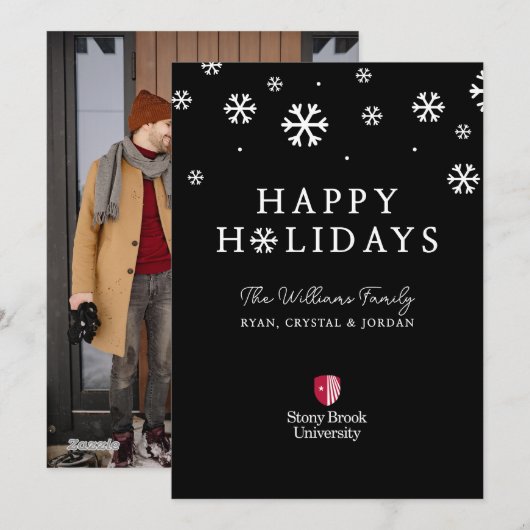 Stony Brook University | Woordmerk Feestdagenkaart (Voorkant / Achterkant)